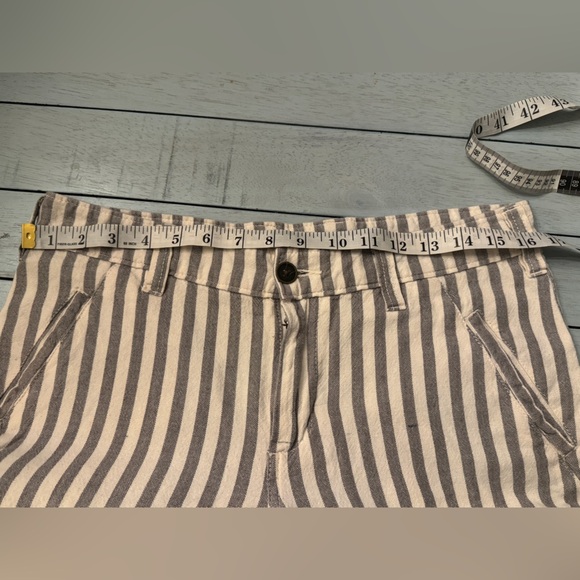 O’Neill | striped boho cream grey gray cotton pants Sz 7 - Picture 6 of 10